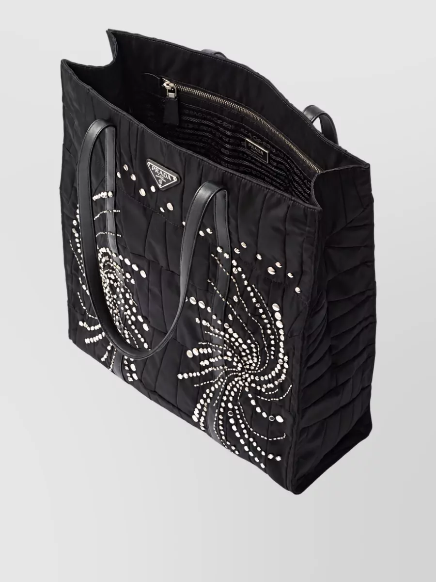 Prada Re-Edition Large Recycled Nylon Quilted Tote Bag
