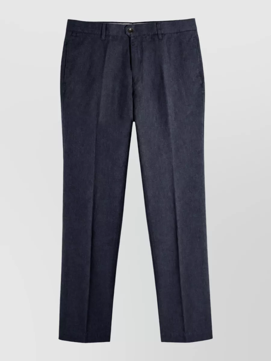 Incotex embroidered cotton tailored trousers