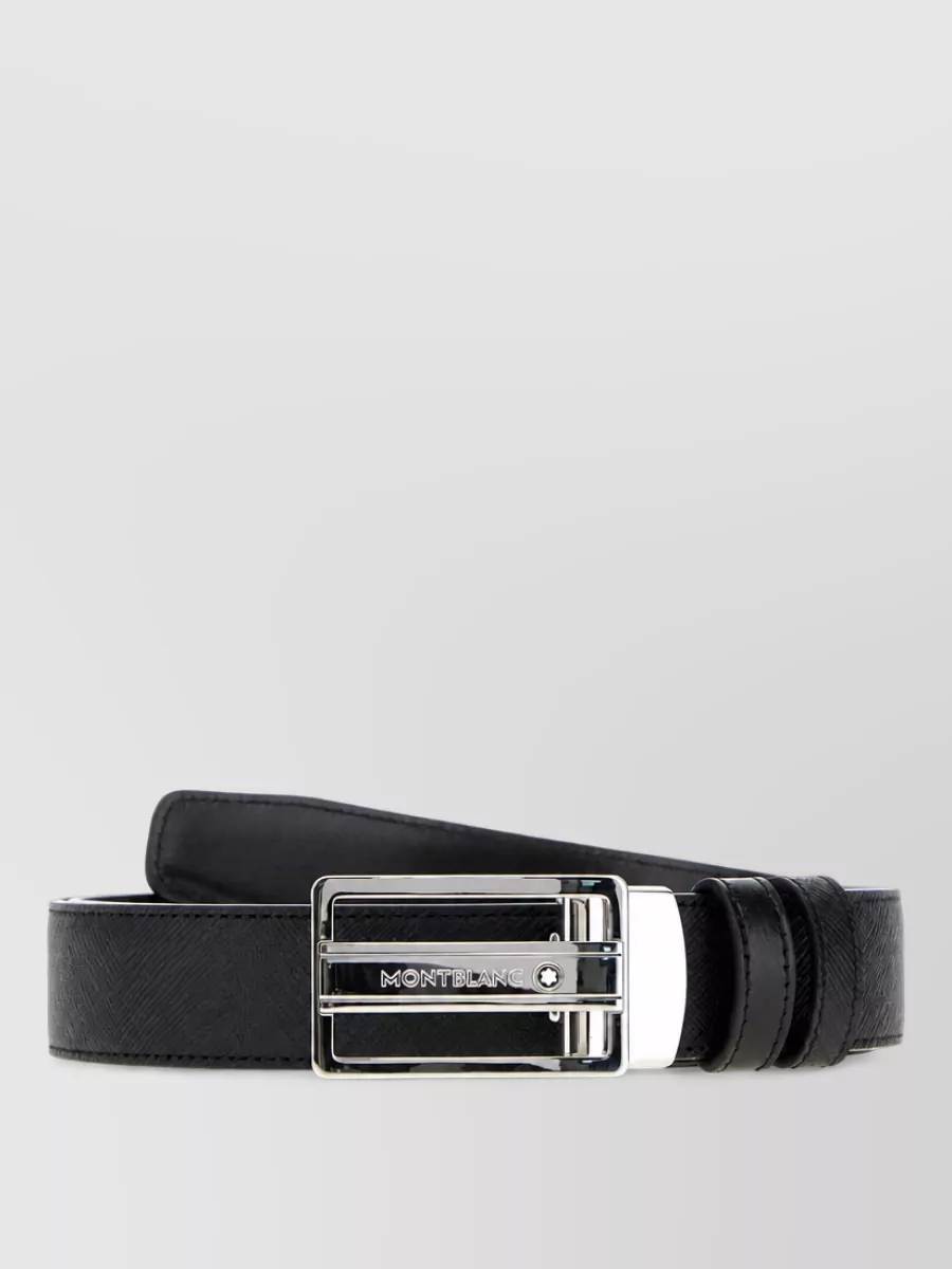 Montblanc leather reversible belt