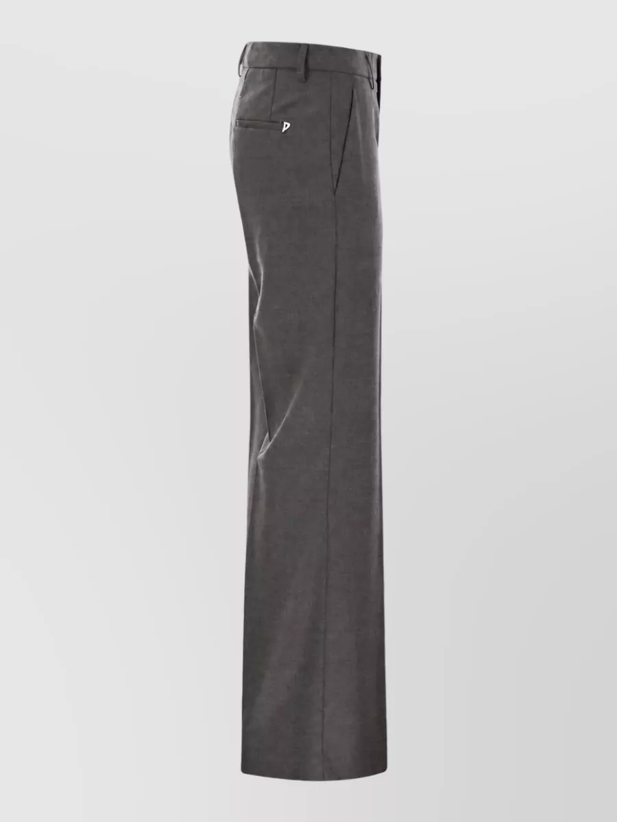 Dondup virgin wool wide-leg suit trousers