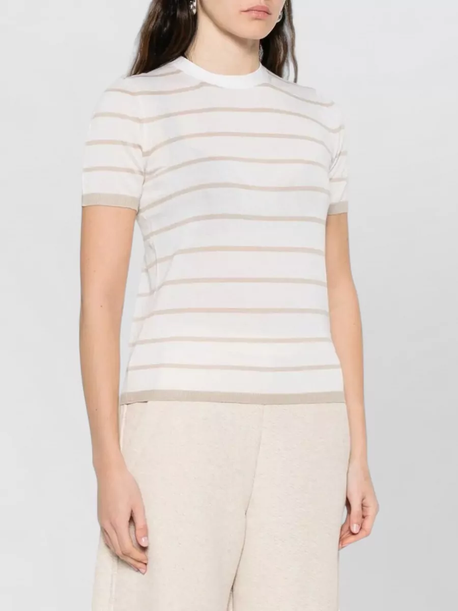 Max Mara Striped Cashmere Silk Sweater