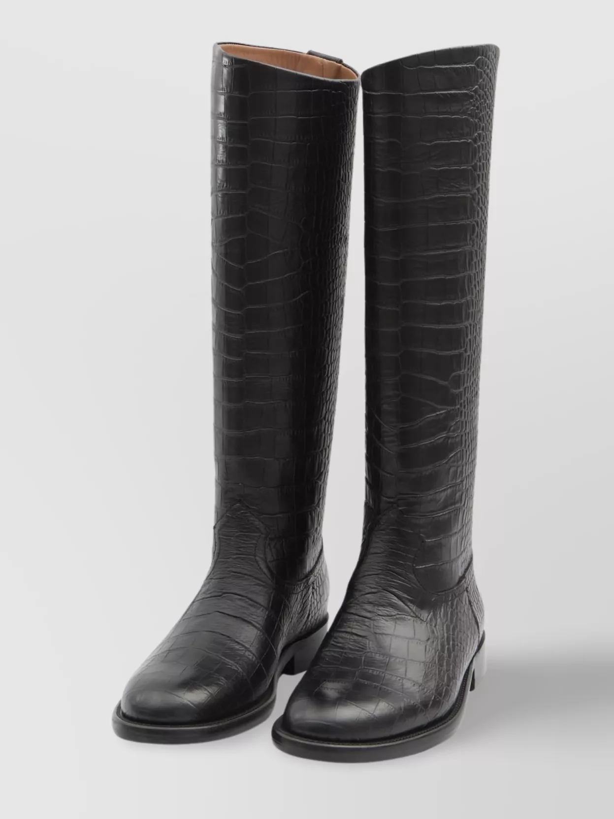 Paris Texas Montana Croco Knee-High Leather Boots