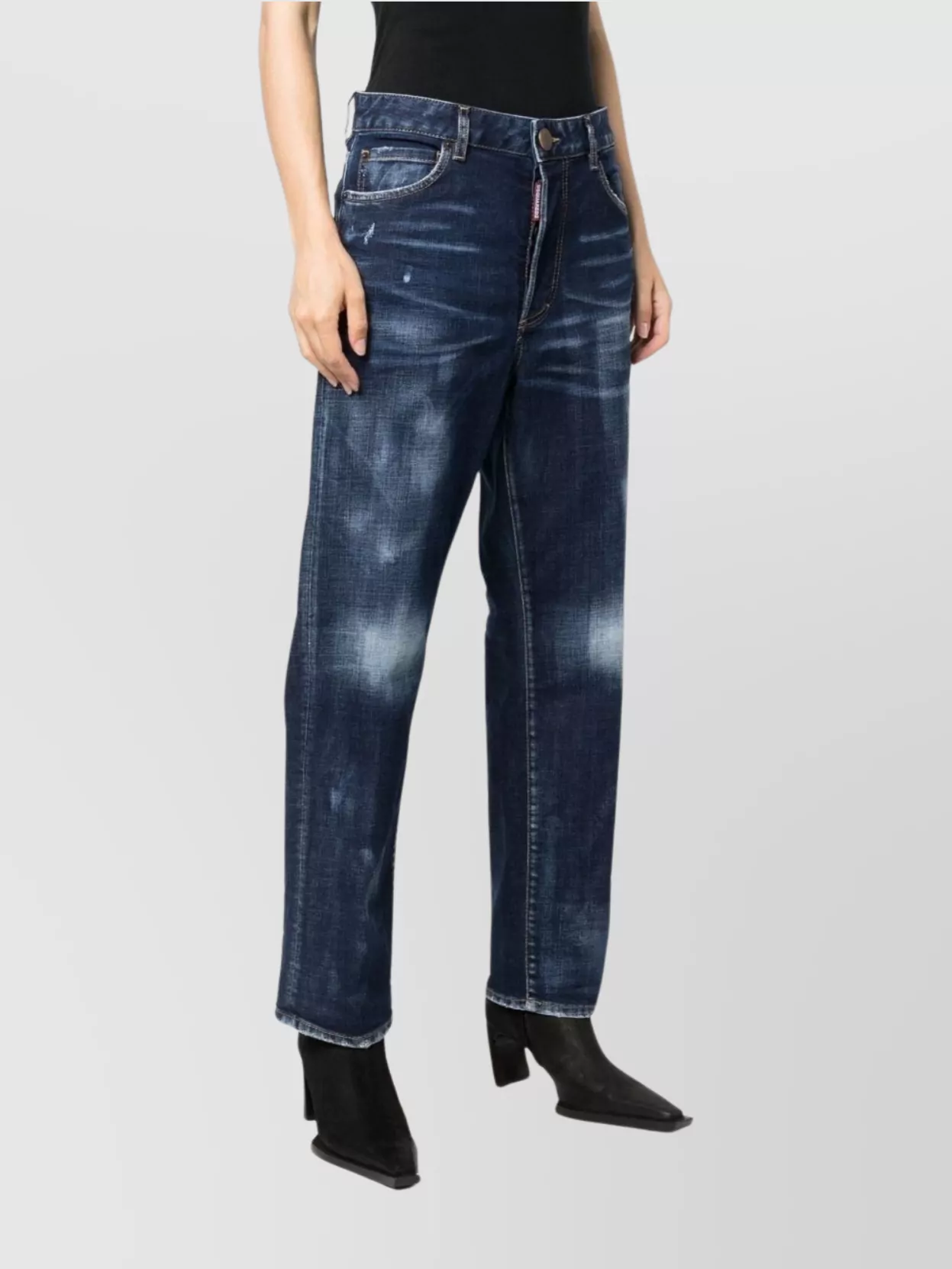 Dsquared2 Distressed Trousers Featuring Five-Pocket Design