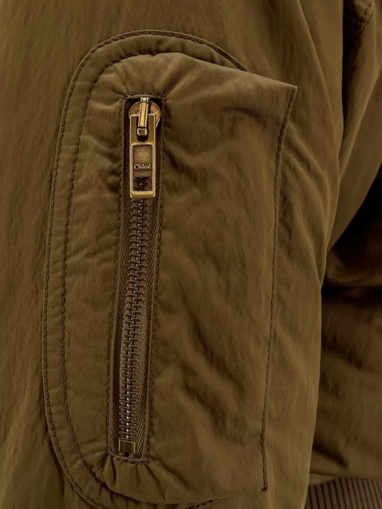 Chloé Wool Collar Bomber Jacket