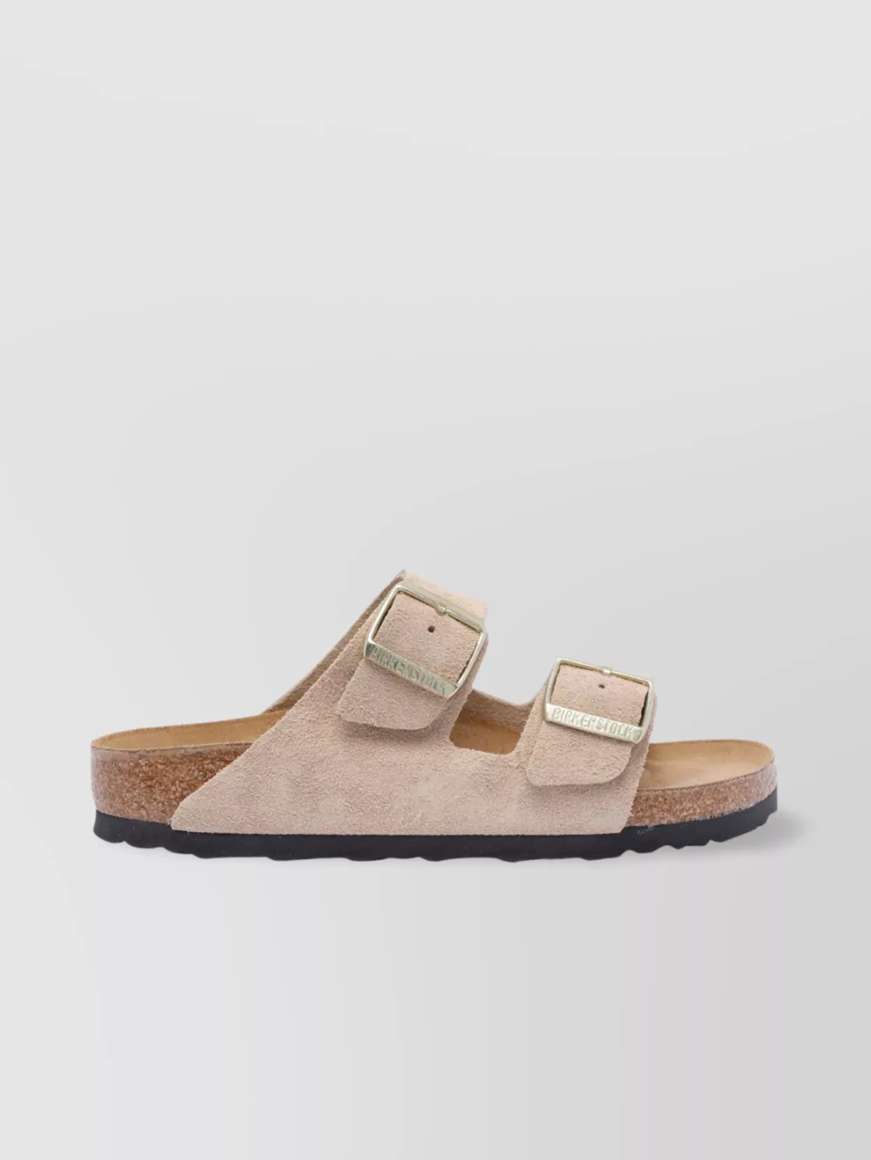 Birkenstock Suede Buckle Flat Sandals With Open Toe