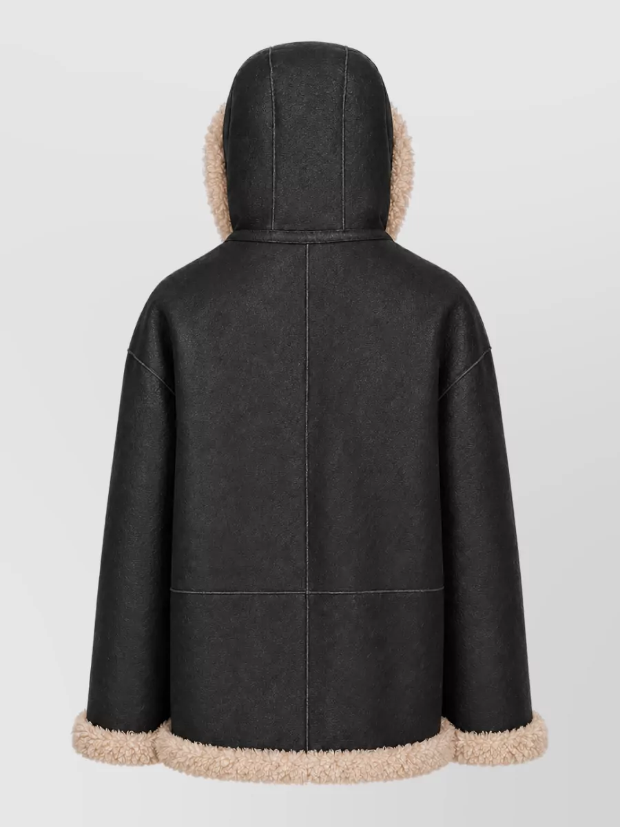 La Rose Faux Shearling Double-Face Coat