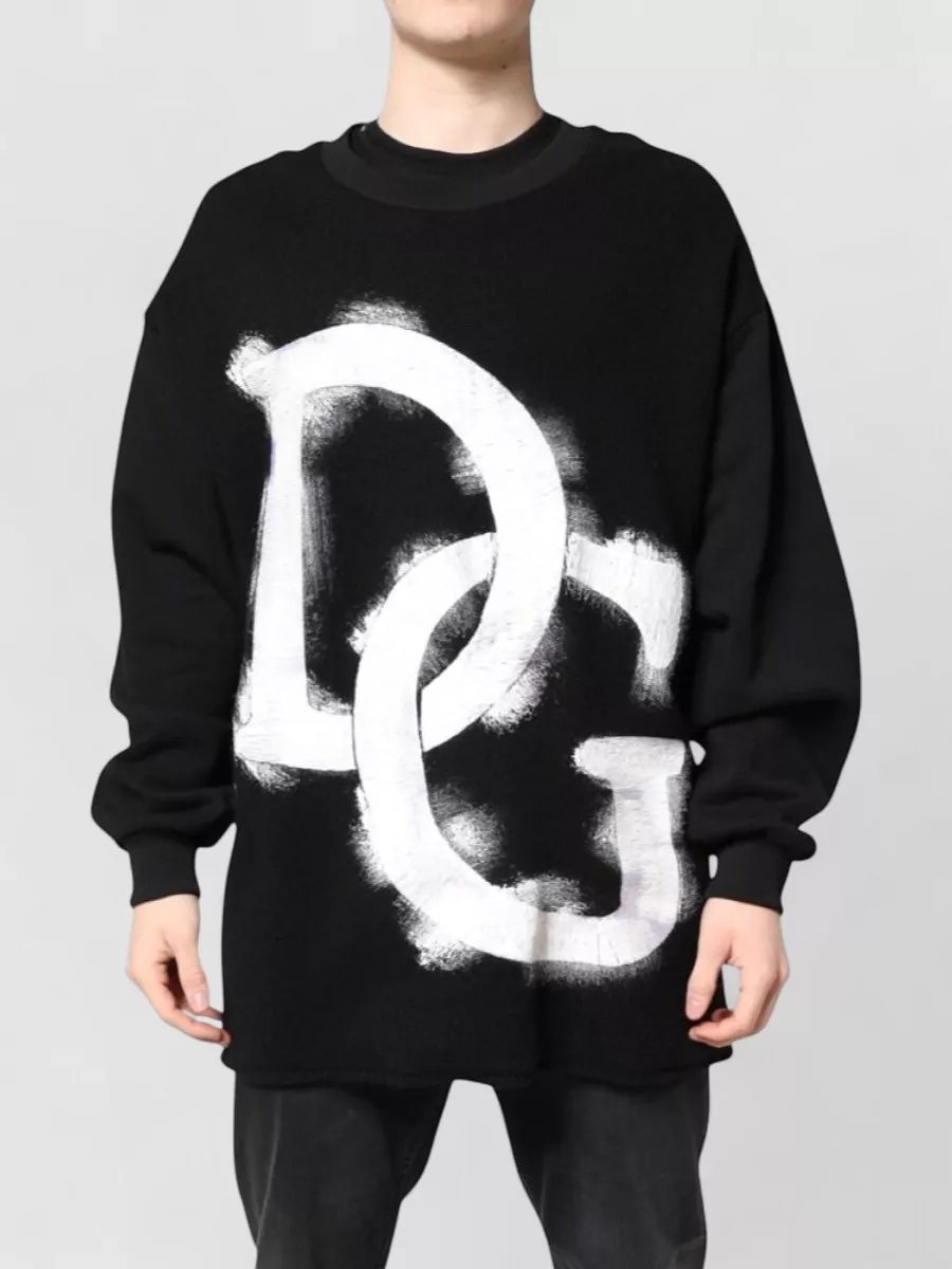 Dolce&Gabbana cotton logo print pullover sweater