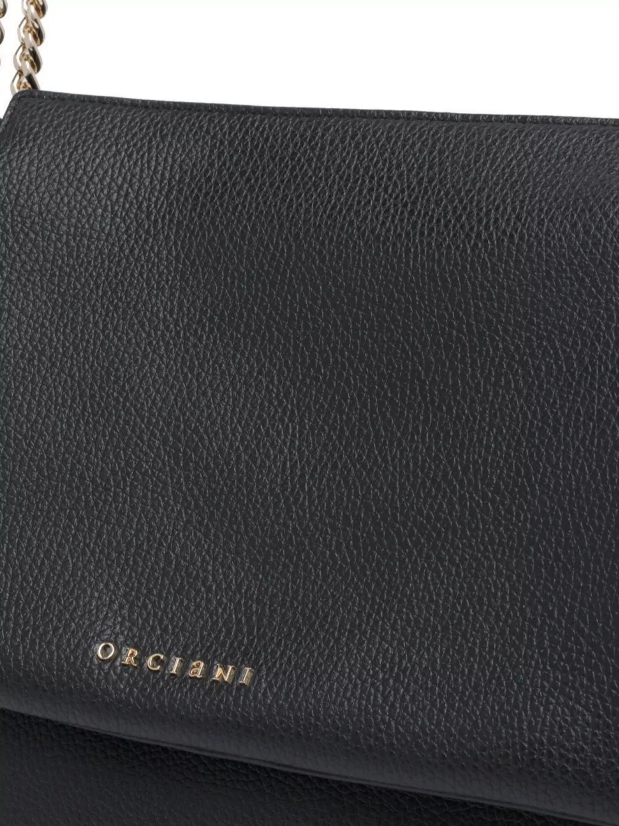 Orciani Medium Sveva Sense Shoulder Bag With Chain In Black