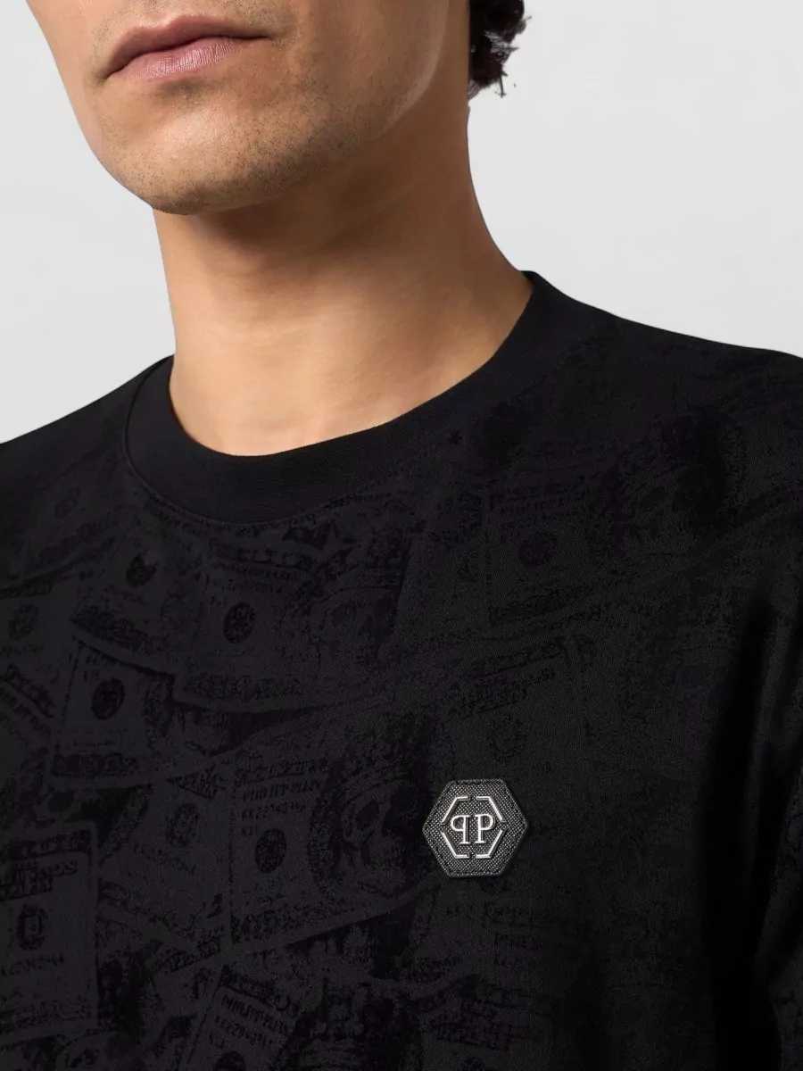 Philipp Plein Printed Cotton Crew Neck T-Shirt