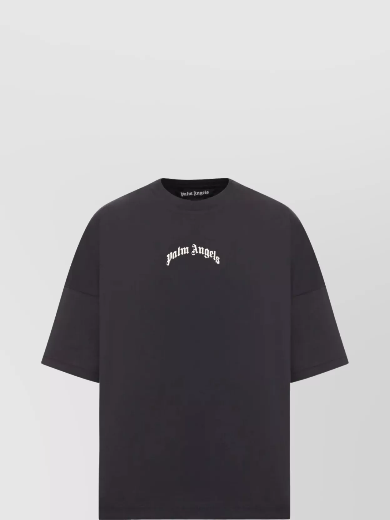 Palm Angels Oversized T-Shirt With Curved Logo On Back