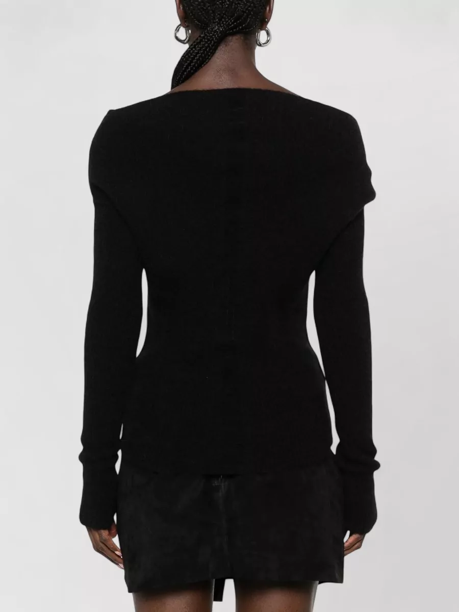 Rick Owens Alpaca-Blend Cropped Turtleneck Knitted Top