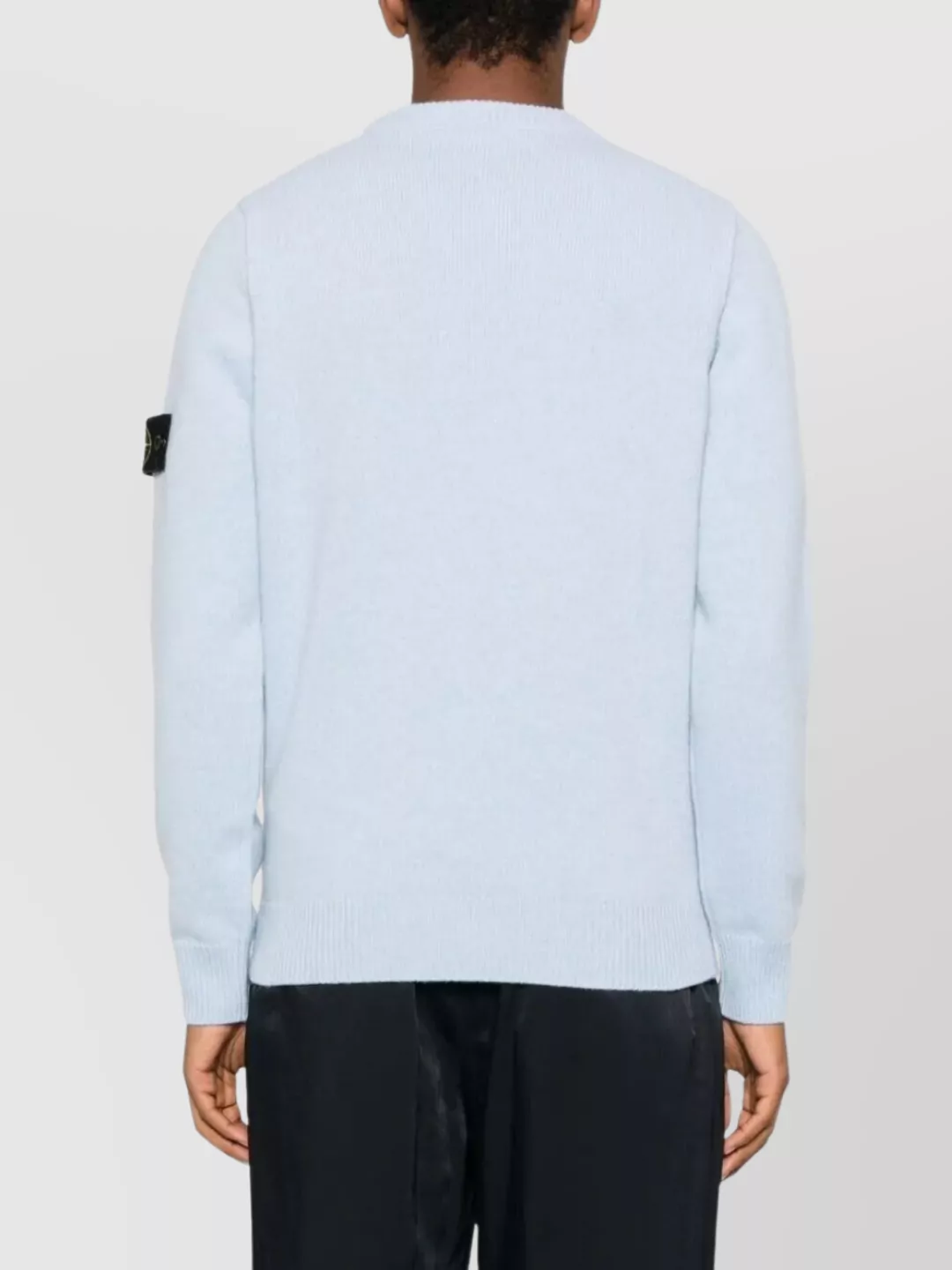 Stone Island Lambswool Sweater With Ribbed Cuffs And Hem
