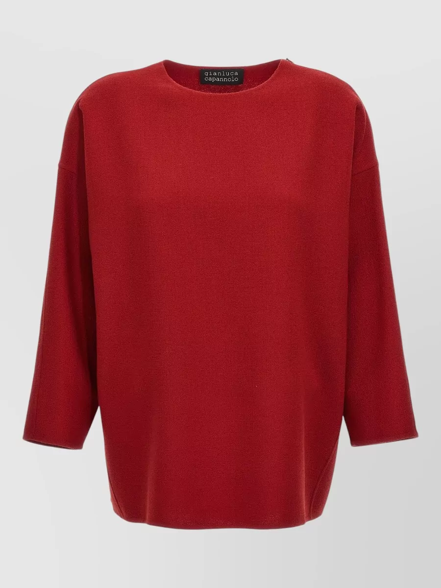Gianluca Capannolo virgin wool long-sleeve crewneck blouse