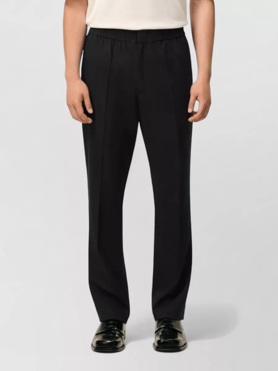 Ami Paris Wool Straight-Leg Trousers