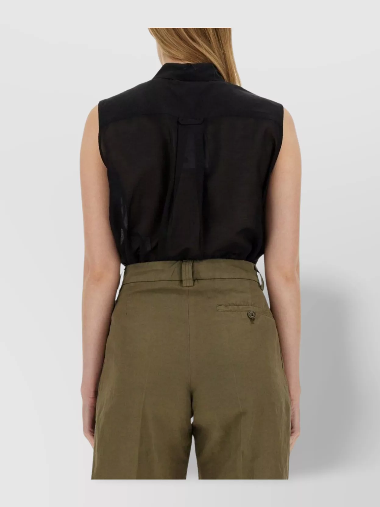 Aspesi Sleeveless Silk Blend Shirt
