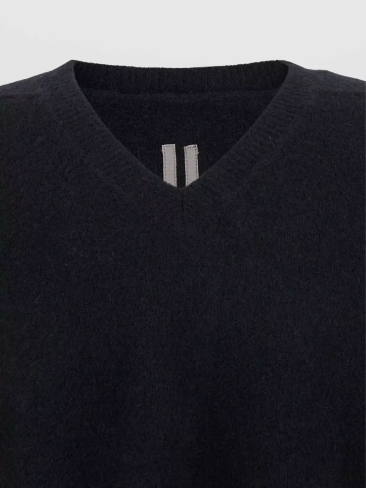 Rick Owens Alpaca Knit V-Neck Oversized Sweater