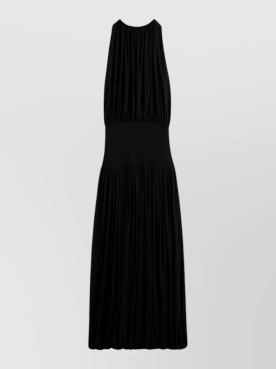 Totême gathered viscose midi dress