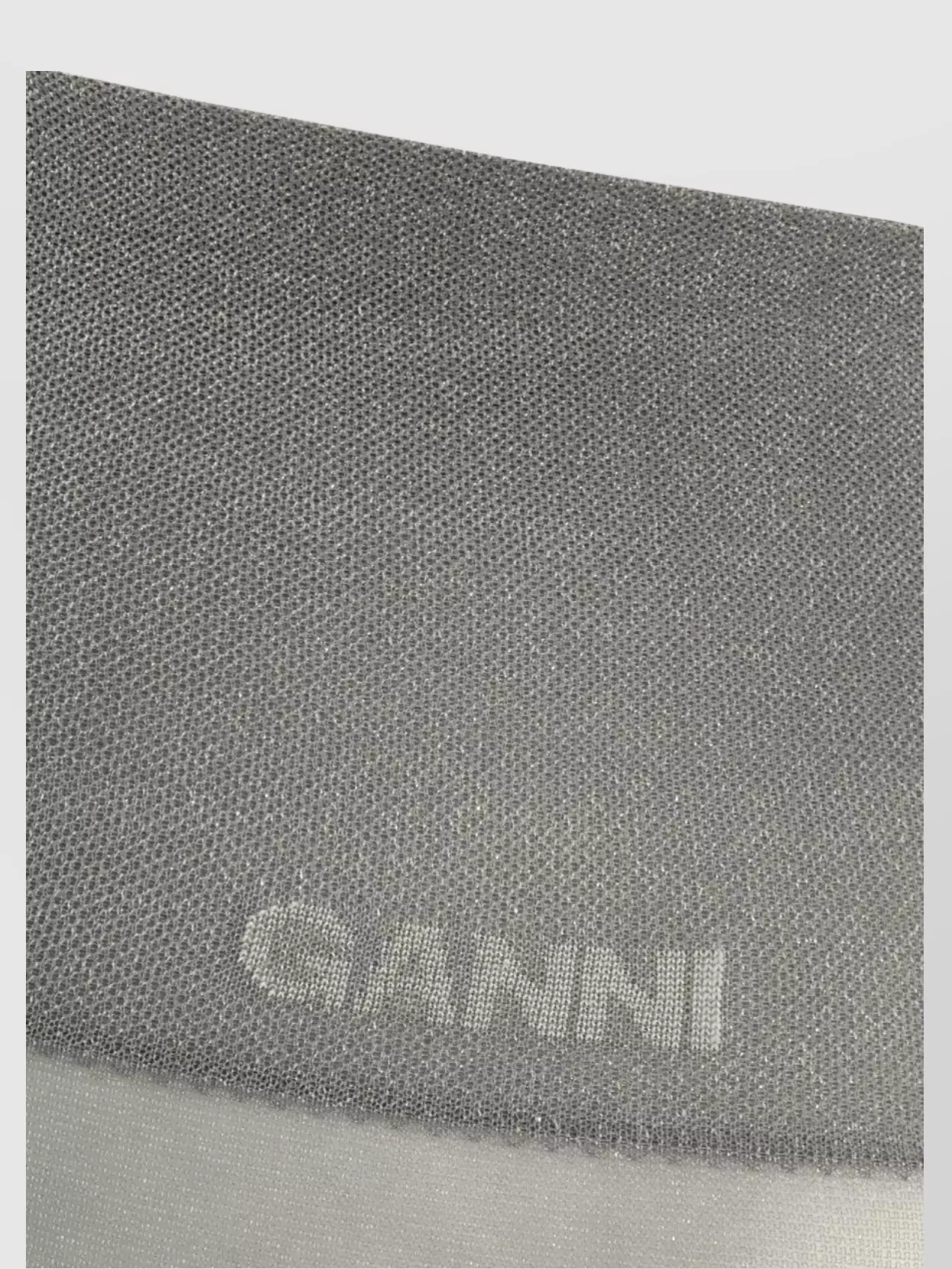 Ganni Sheer Patterned Tights Elastic Waistband In Gray