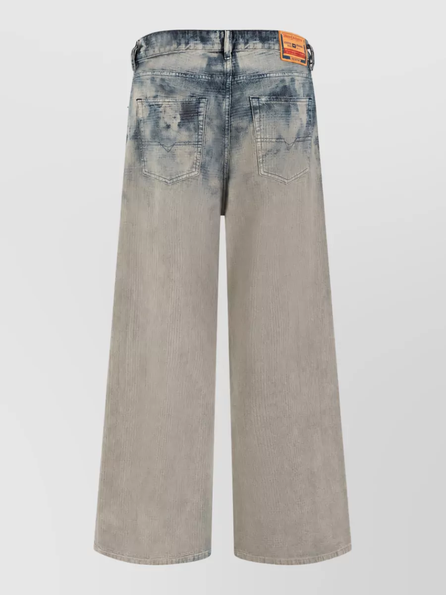 Diesel Checked Faded Palazzo Jeans