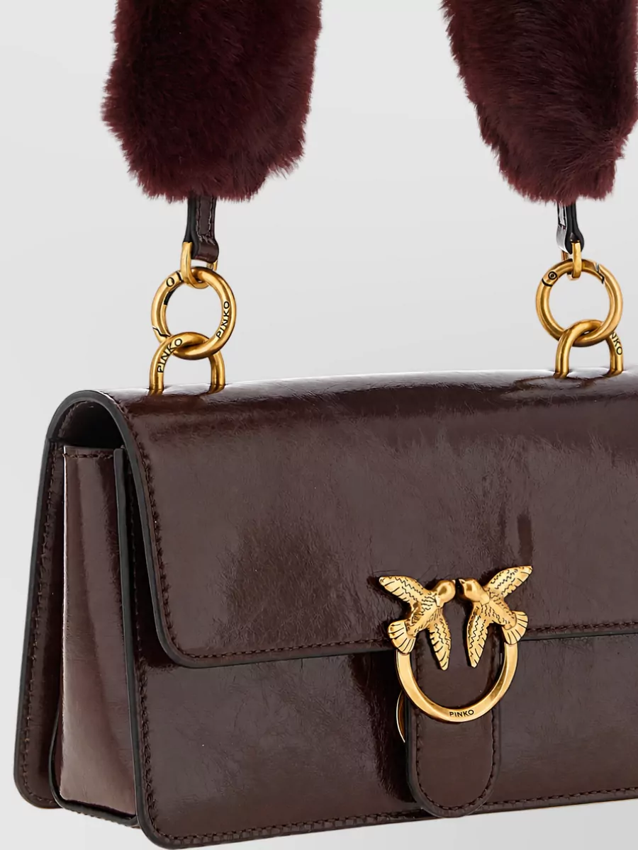 Pinko Love Bag One Mini Leather Clutch Bag