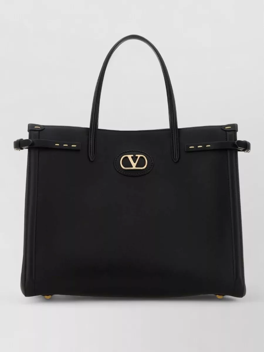 Valentino Garavani vlogo signature leather tote shopping bag