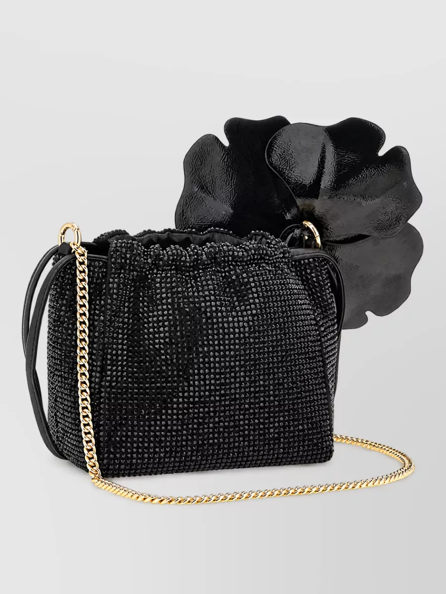 Pinko na rhinestone bucket bag