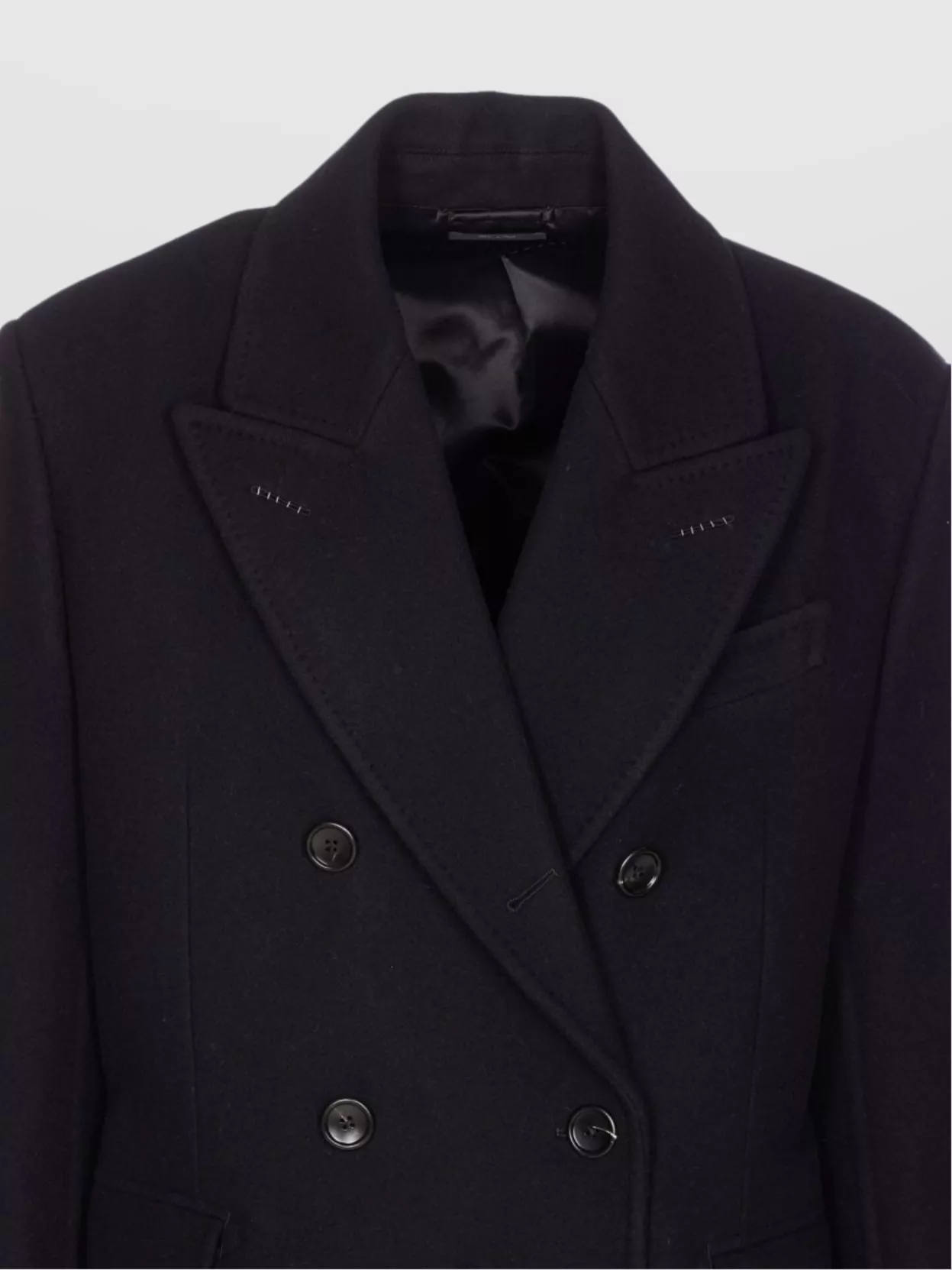 Tom Ford Double-Breasted Coat Featuring Back Strap