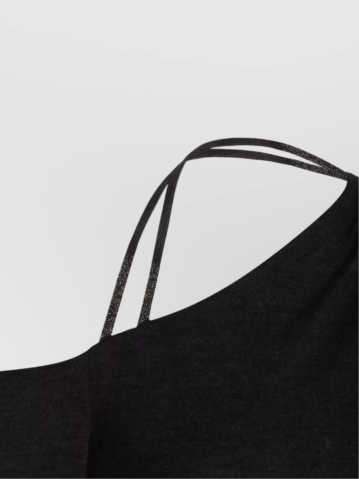 Brunello Cucinelli One-Shoulder Long Sleeve Knit Top