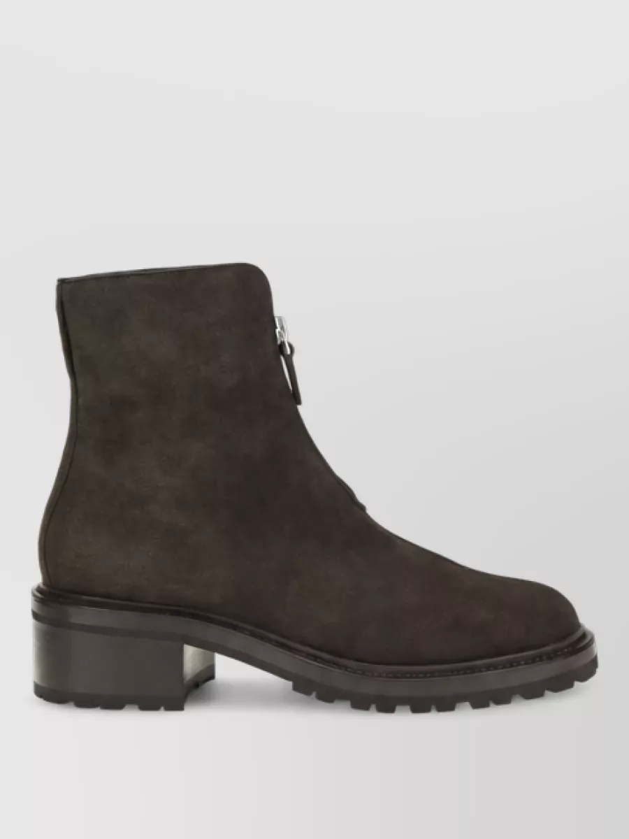 The Row suede leather ankle boots