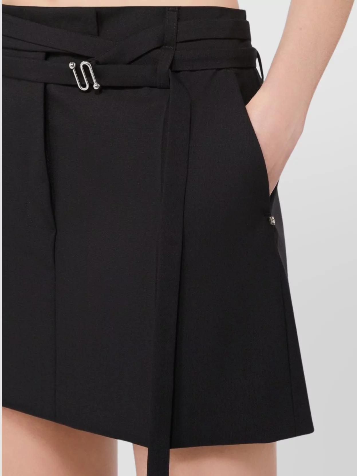 Sportmax Skirt With Belted Waist And Pockets