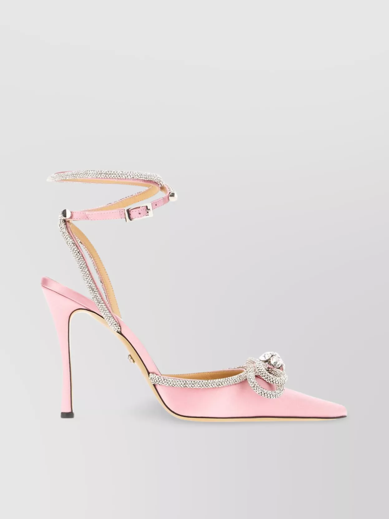 Mach & Mach Satin Double Bow Pumps With Embellished Detail