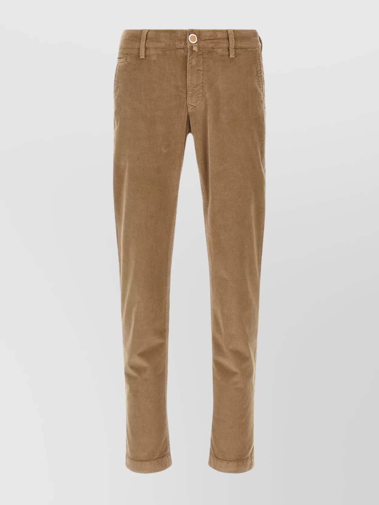 Jacob Cohen Corduroy Trousers With Pockets And Loops In Brown