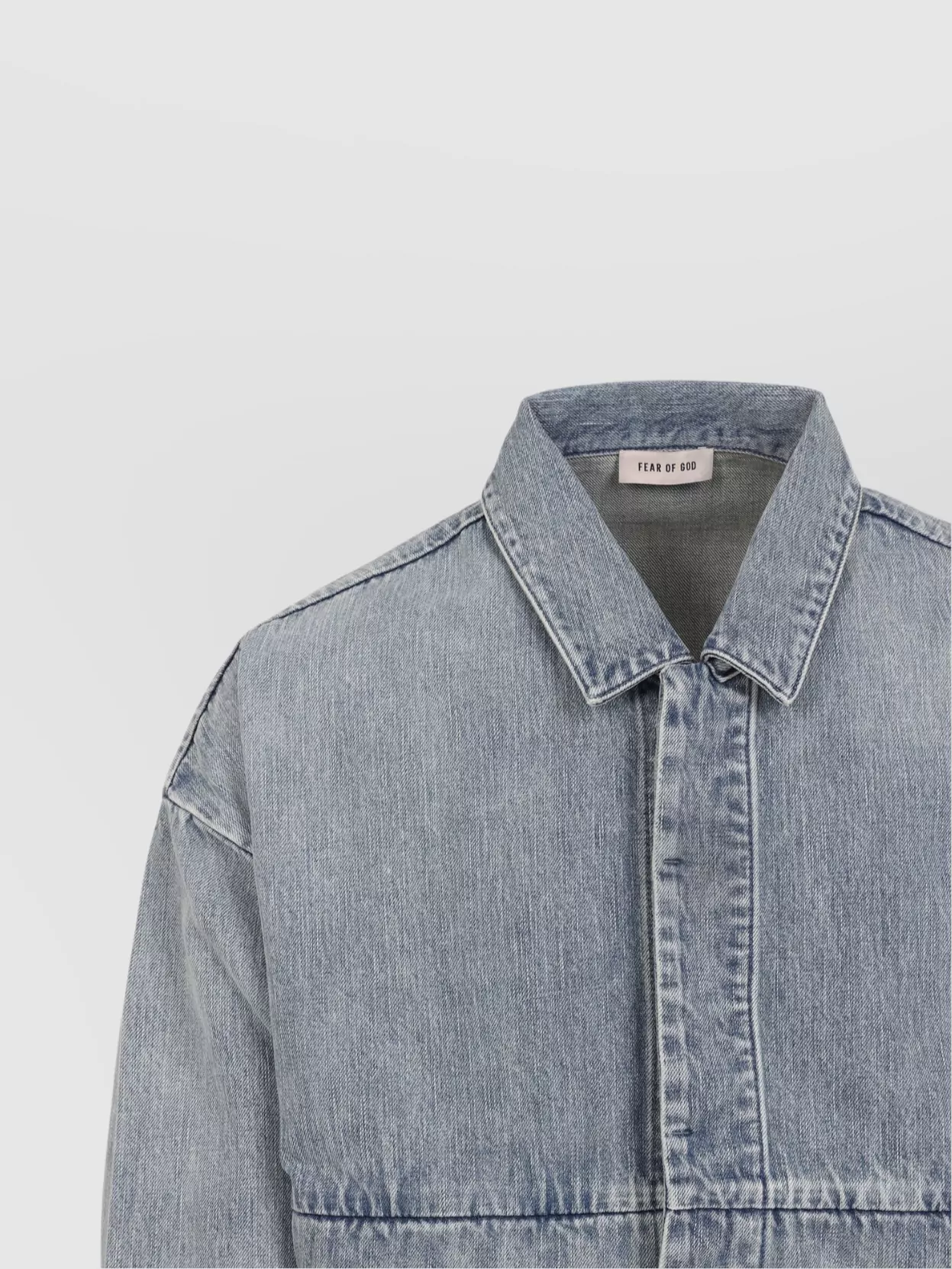 Fear Of God Denim Trucker Casual Jackets And Parka Blue