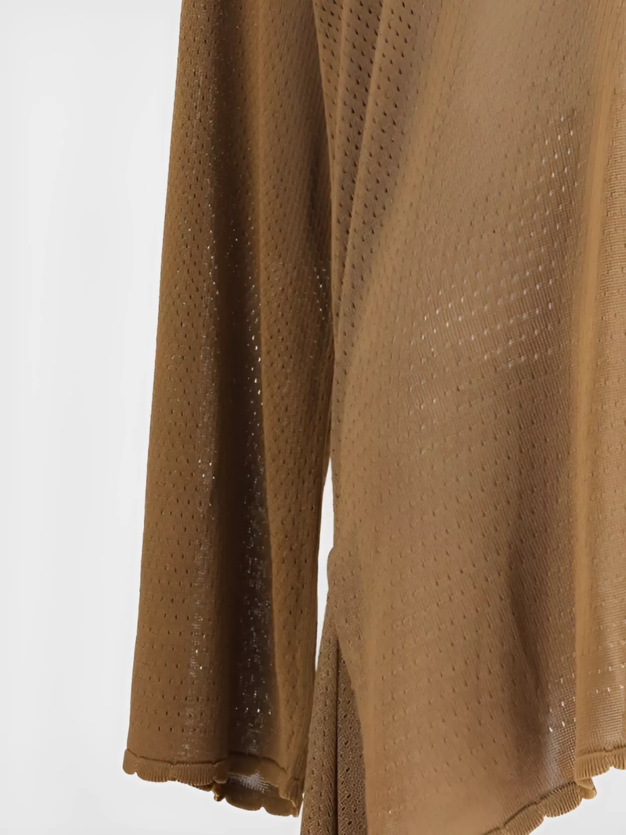 Shop Attico Asymmetrical V-neckline Mini Dress With Perforated Pattern