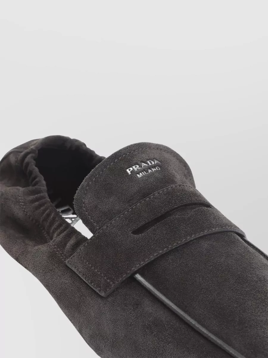 Prada Suede Penny Loafers
