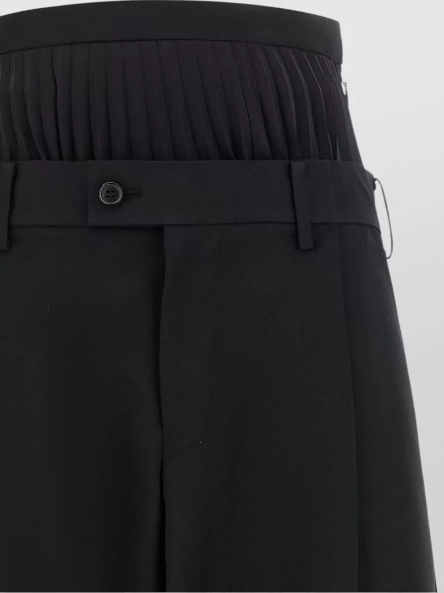 Junya Watanabe High Waist Pleated Skirt Pants Belt