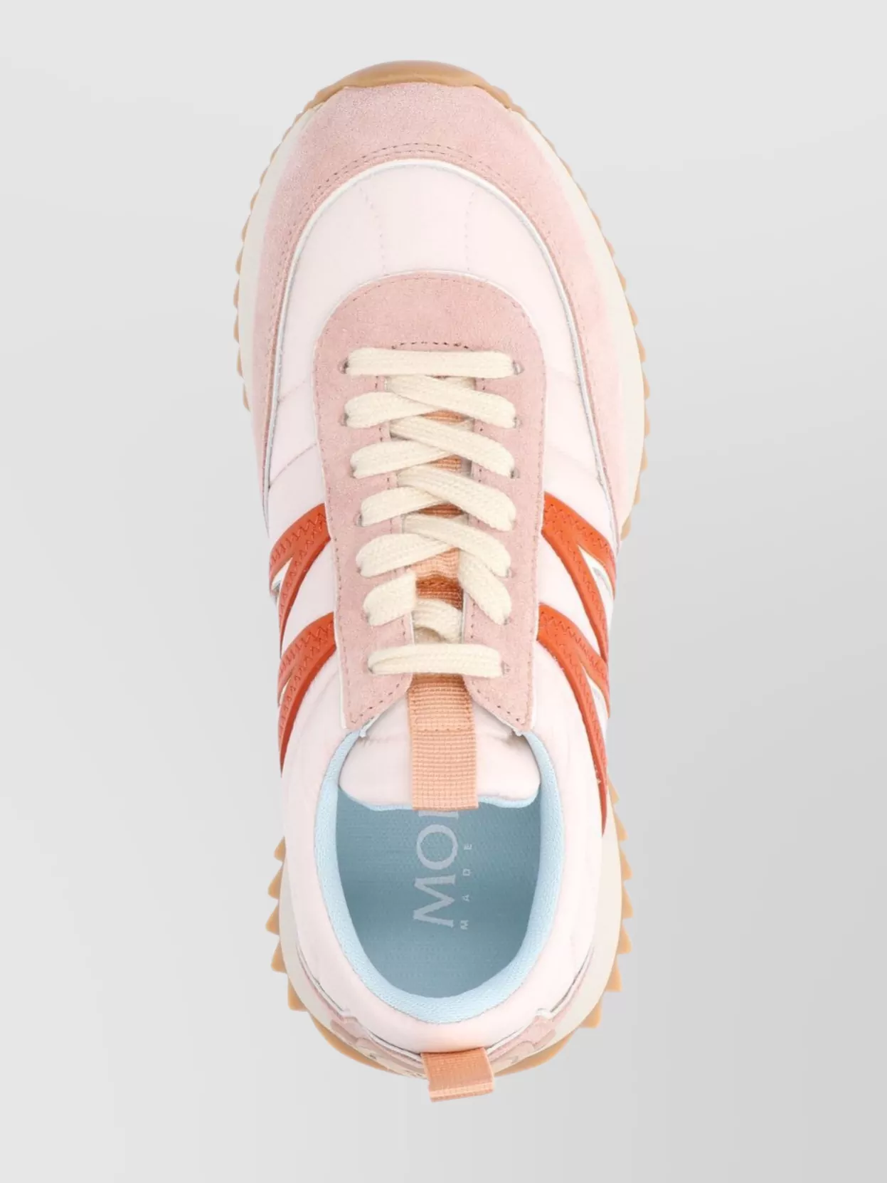 Shop Moncler Low Top Sneakers Contrast Sole In Pink
