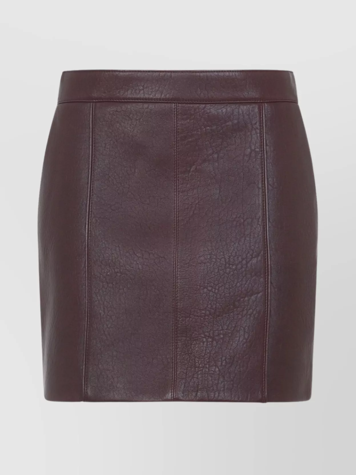 Chloé High Waist Textured Mini Skirt In Brown