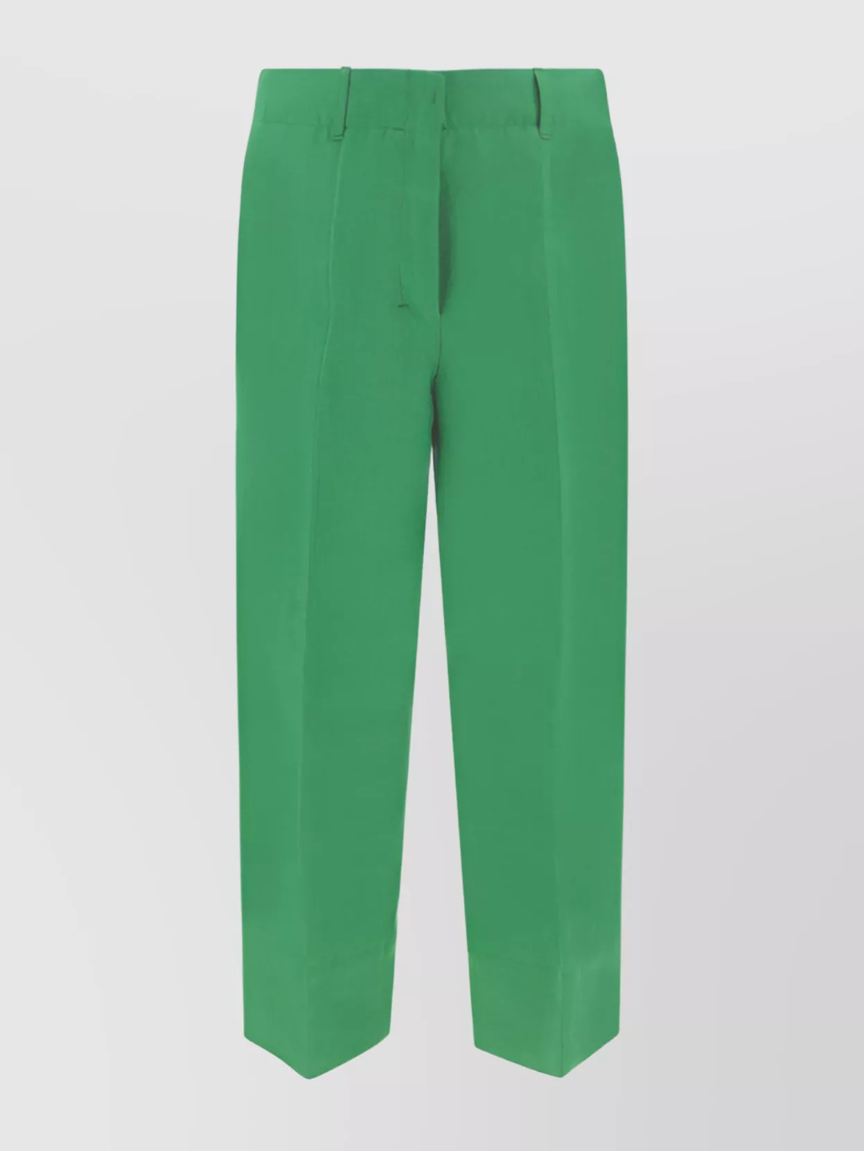 Sportmax Summer Linen Trousers Pockets In Green