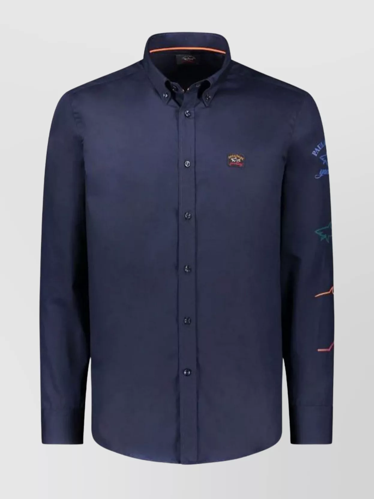 Paul & Shark Collared Shirt Button-down Long Sleeves In Blue