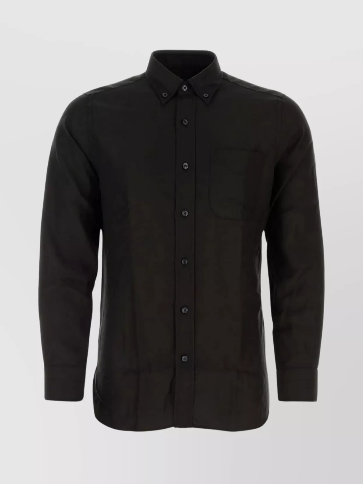Shop Tom Ford Lyocell Shirt With Rear Yoke And Curved Hem