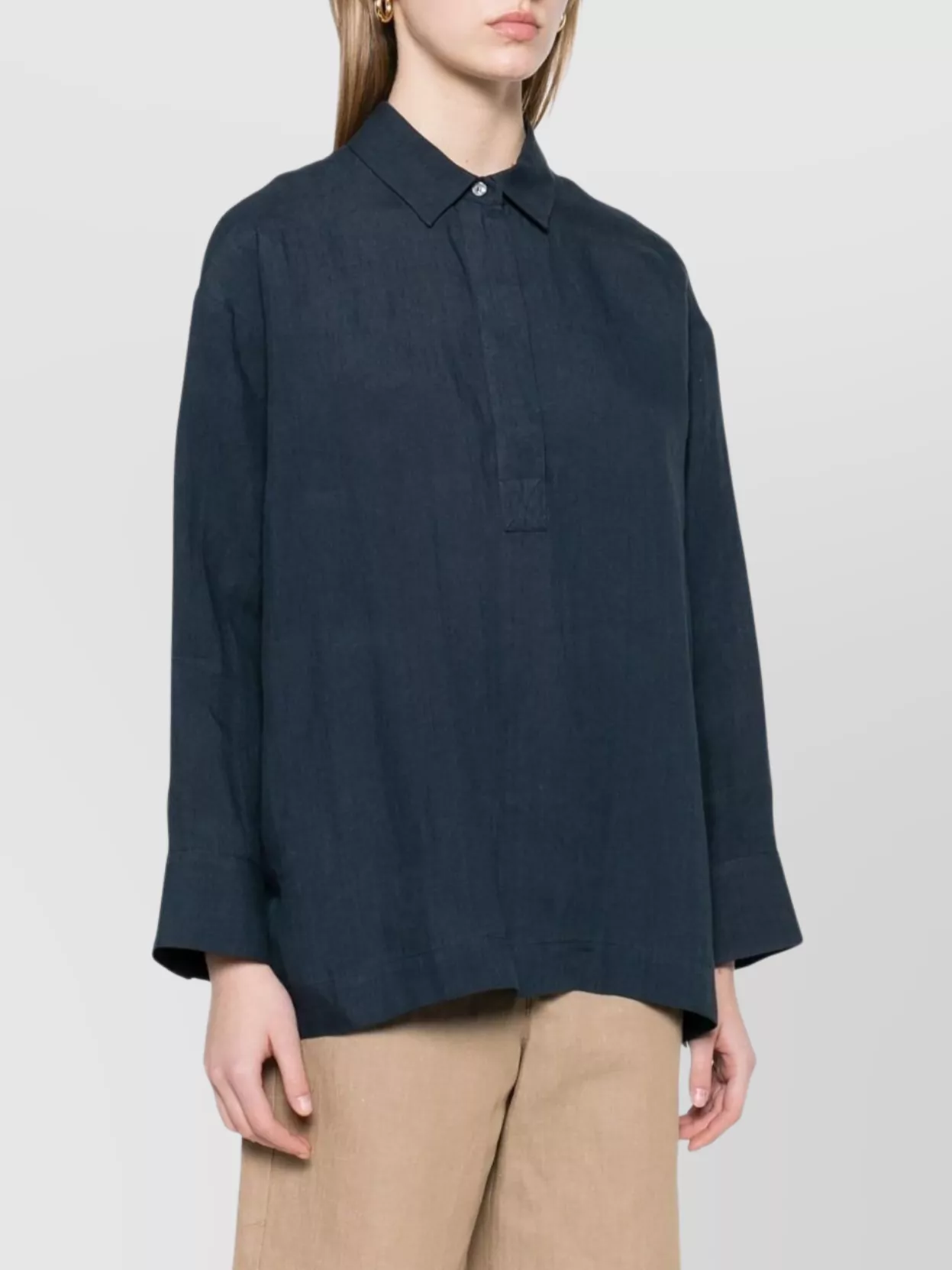 S Max Mara Relaxed Long Sleeve Button Down Top