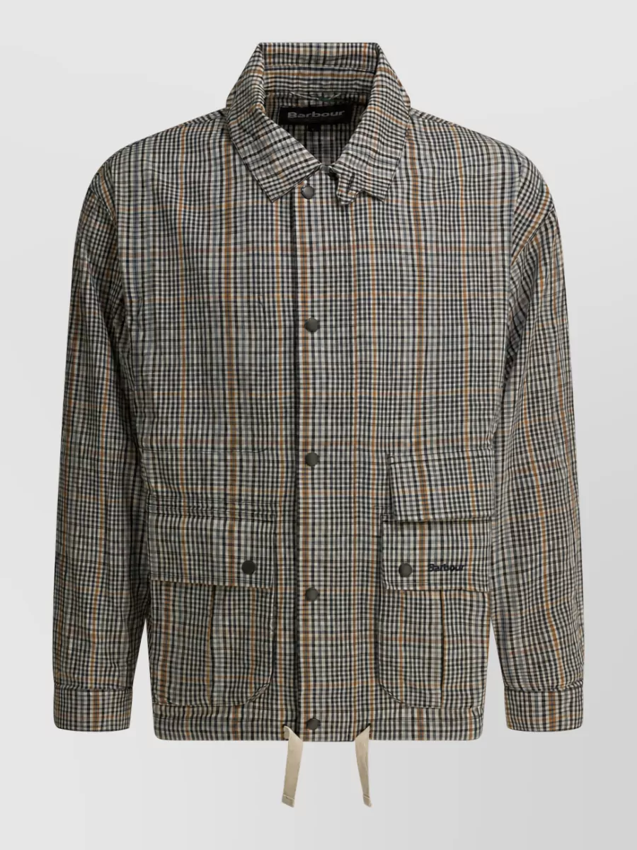 Barbour linen cotton single breasted overshirt jacket