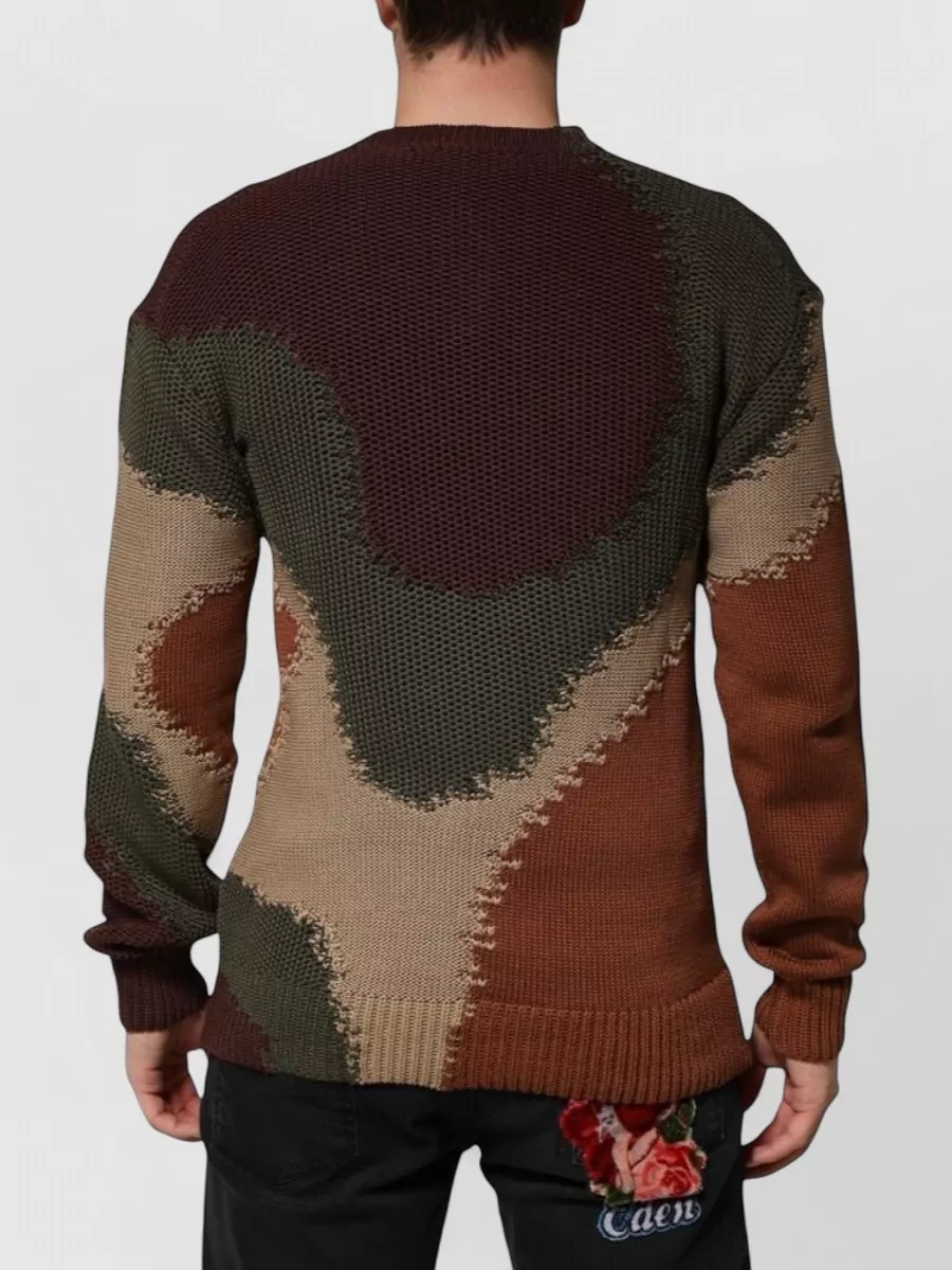 Dolce&Gabbana Cotton Color-Block Crewneck Sweater