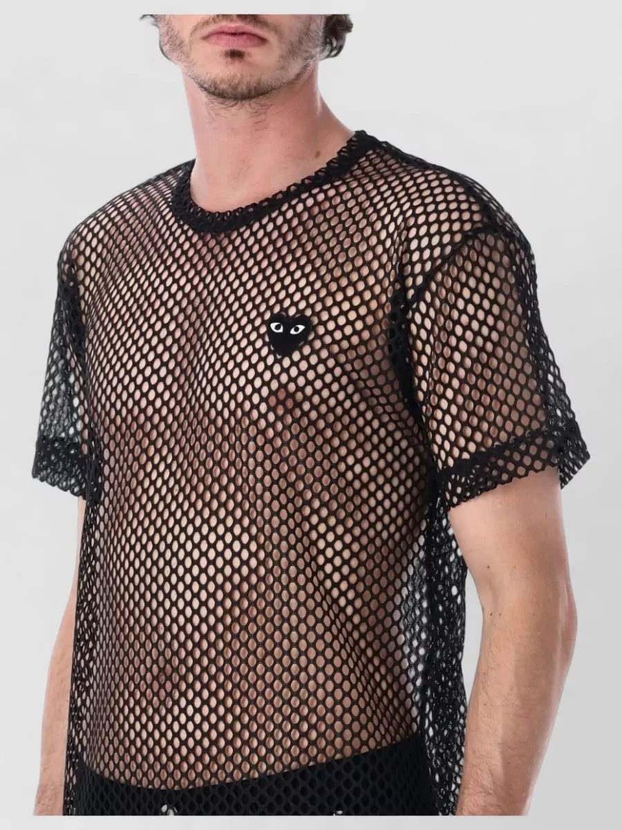 Comme Des Garçons Play Mesh Short-Sleeve T-Shirt