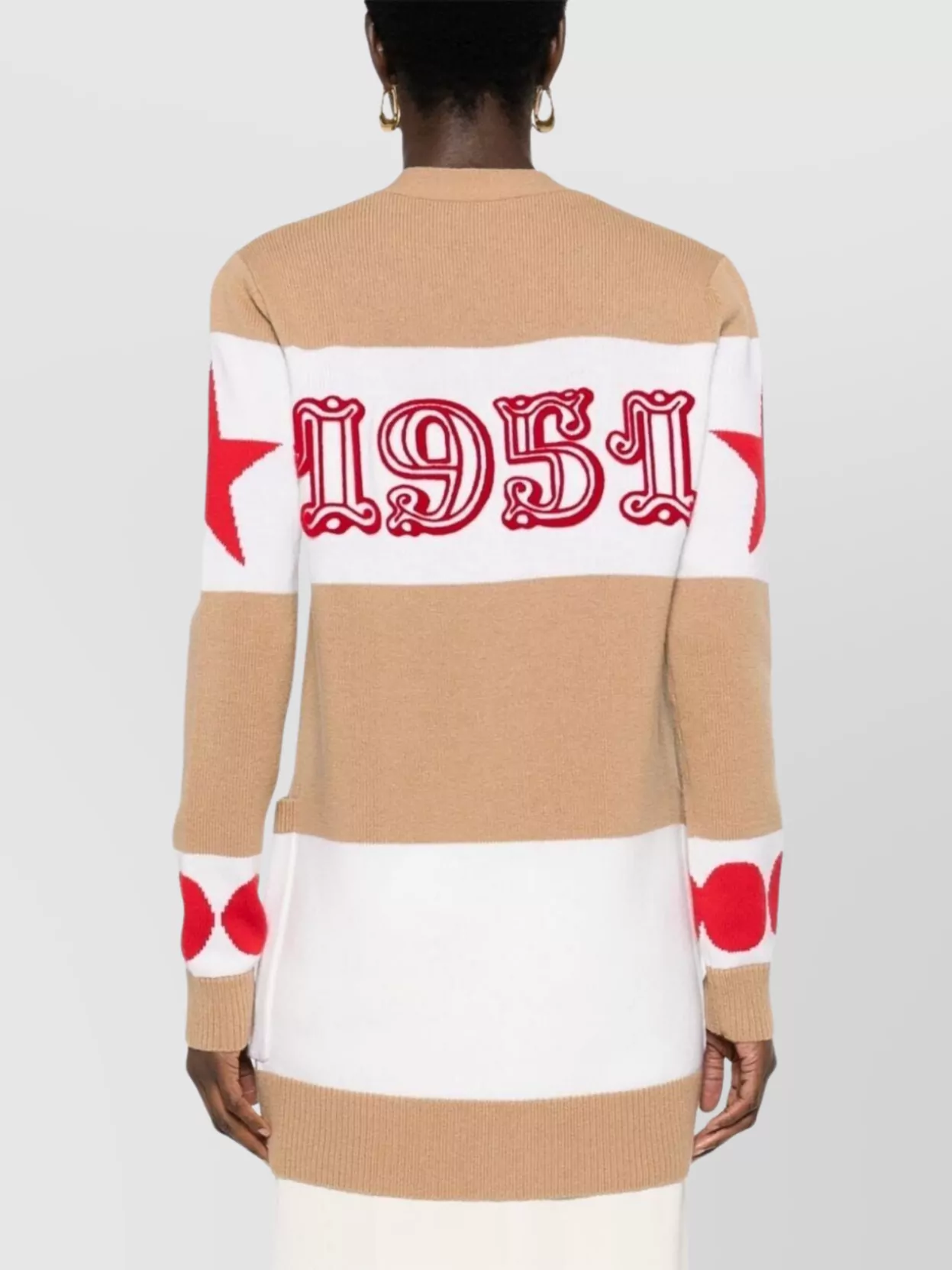 Max Mara Knitwear With Graphic Pattern And Pockets In Brown