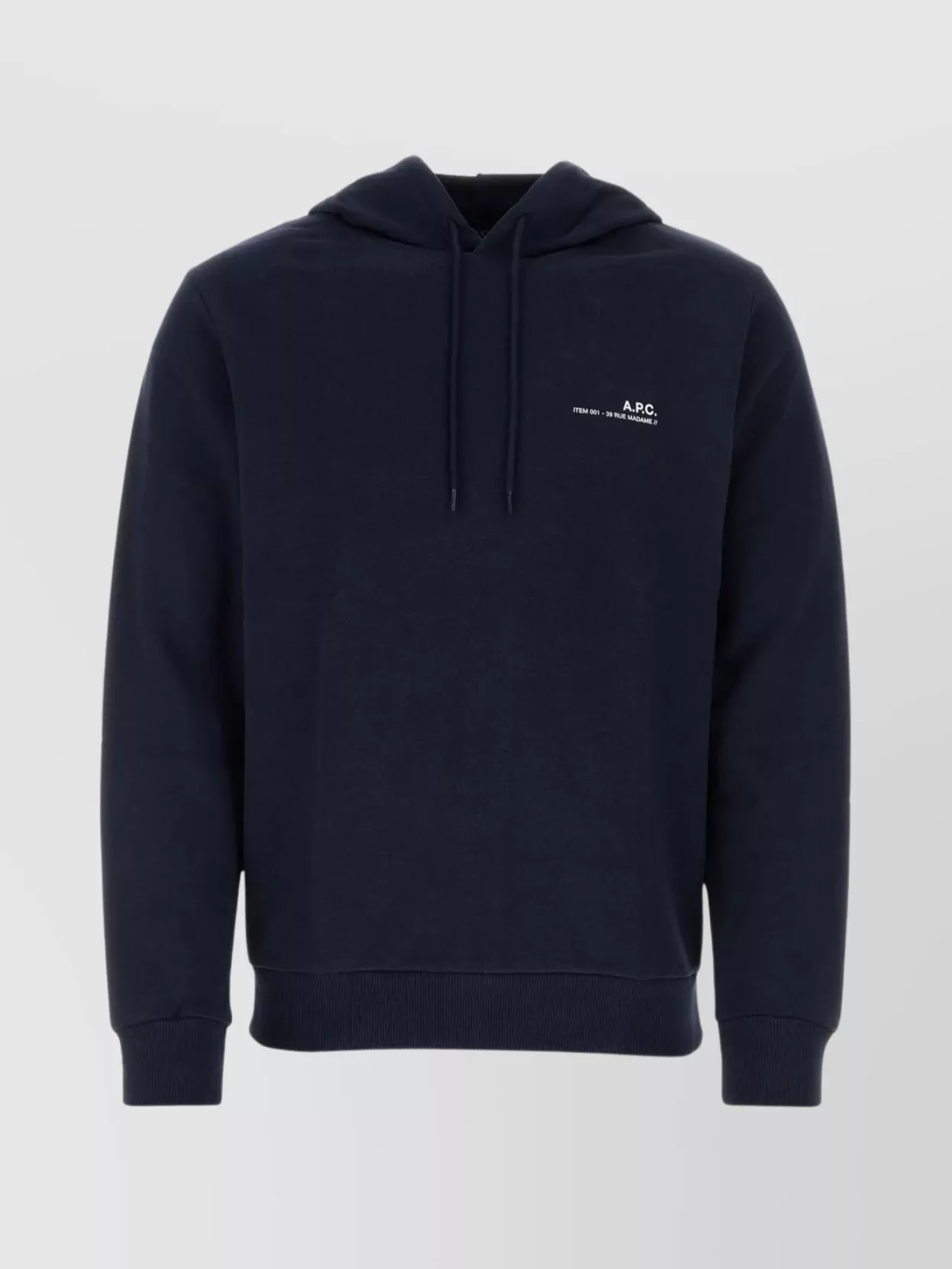 Shop Apc Item Cotton Hooded Sweatshirt With Kangaroo Pocket