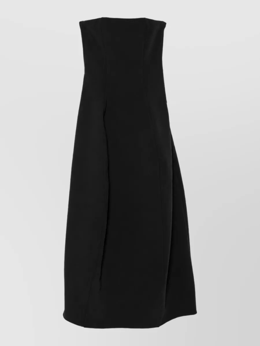 Totême Strapless Sleeveless Flared Dress