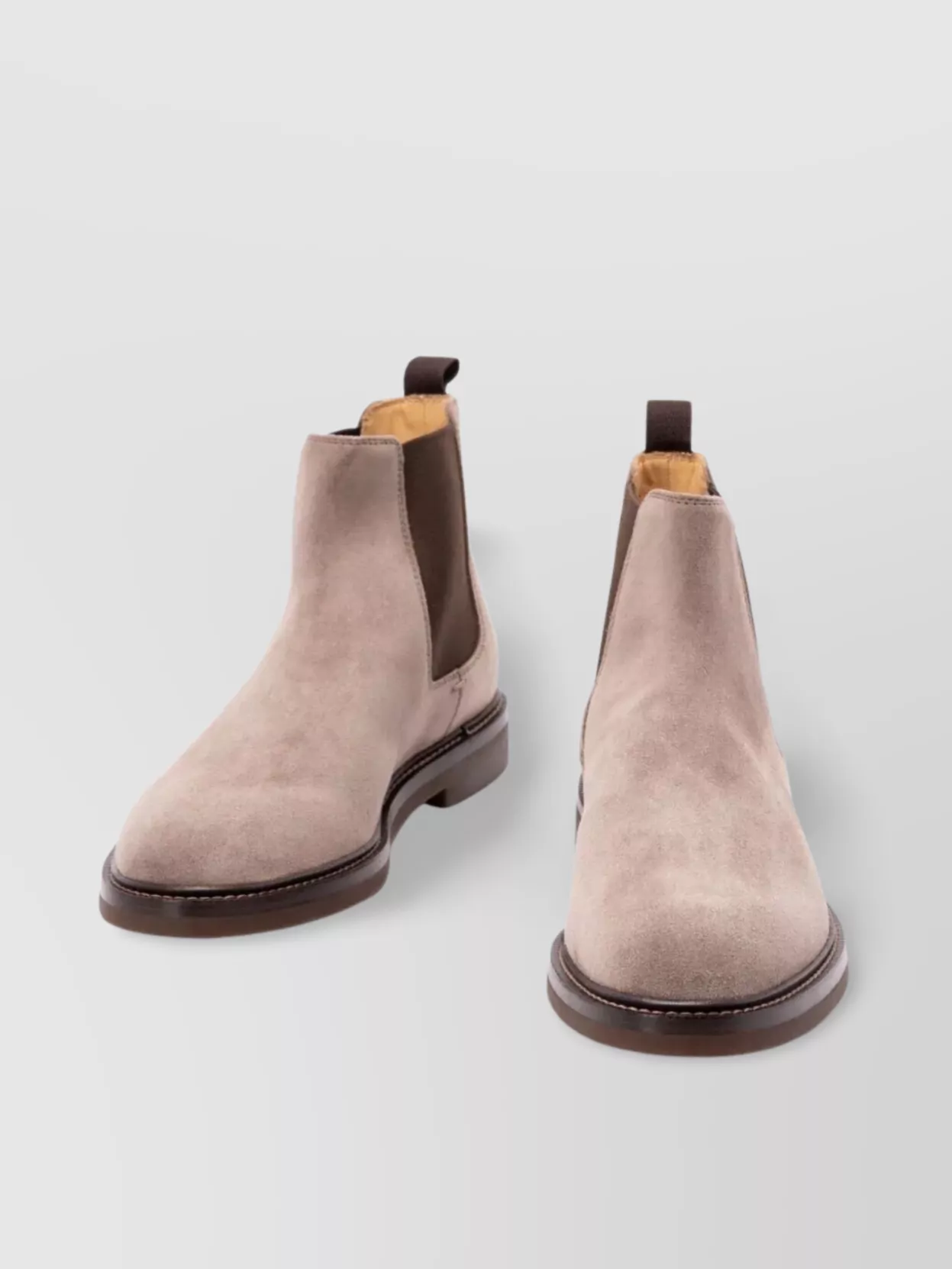 Brunello Cucinelli Suede Ankle Boots Elastic Panels