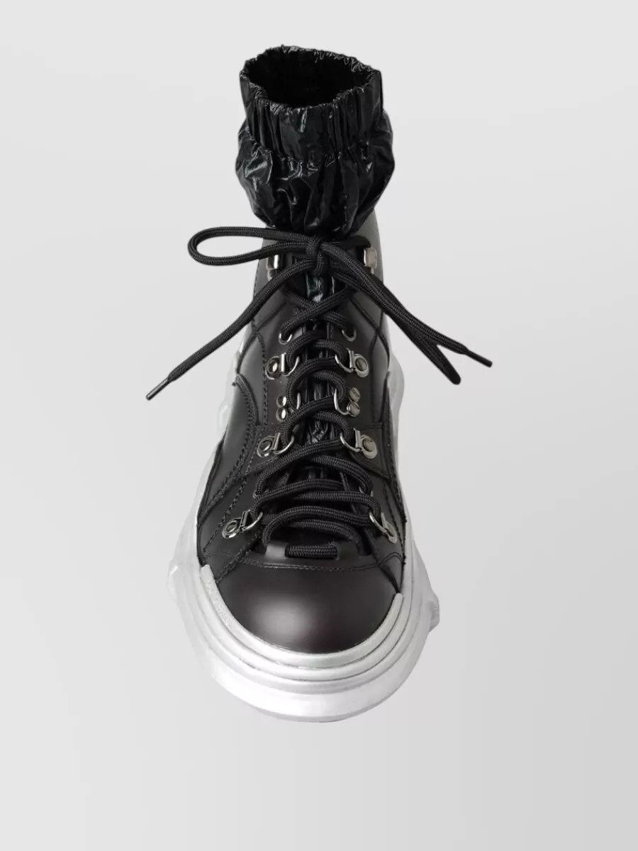 Dolce&Gabbana Leather High-Top Boots